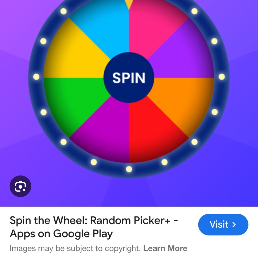 Colorful Spin the Wheel Game